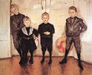 Edvard Munch Doctor Lide-s Children oil painting on canvas